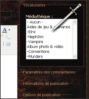 Les modérateurs peuvent choisir de classer la galerie dans le menu "Médiathèque"